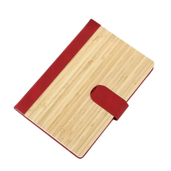 Bamboo-Faced Magnetic Buckle Book
