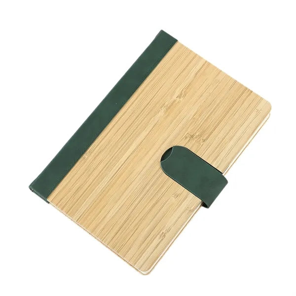 Bamboo-Faced Magnetic Buckle Book