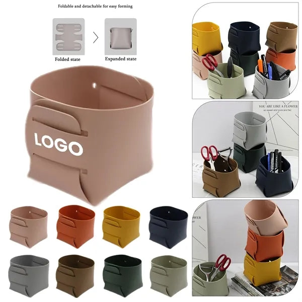 Small Leather Folding Storage Tray