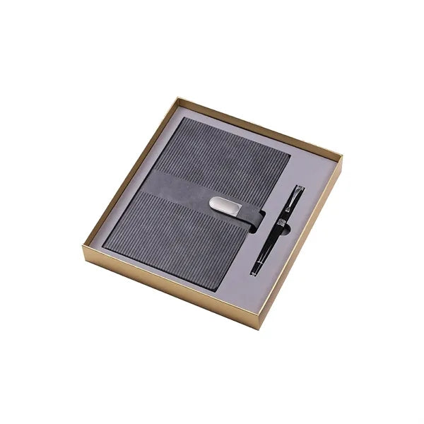 Magnetic Buckle A5 Notepad Diary & Pen Gift Box Set