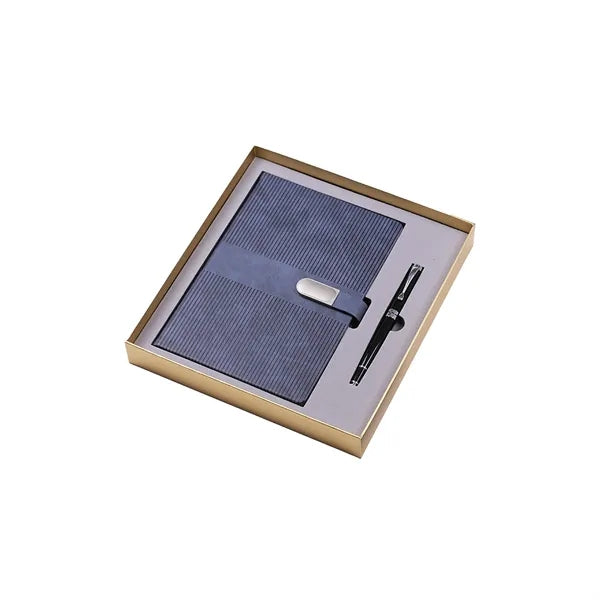 Magnetic Buckle A5 Notepad Diary & Pen Gift Box Set