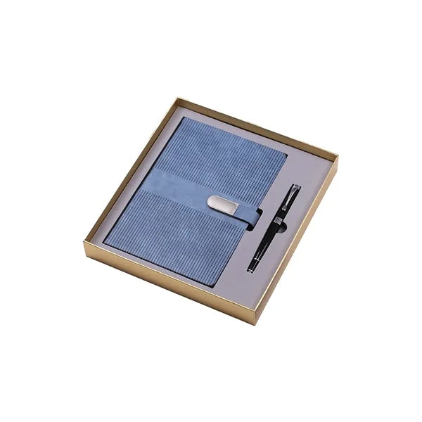 Magnetic Buckle A5 Notepad Diary & Pen Gift Box Set