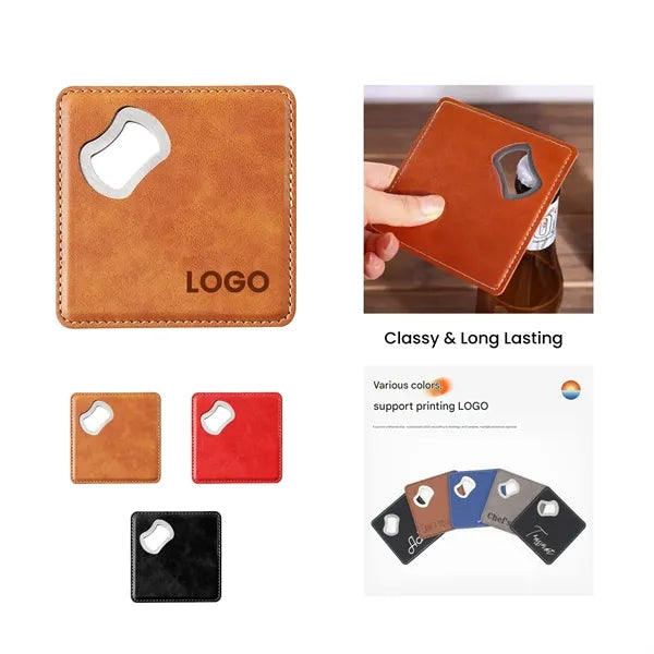 Non-Slip Leather Bear Bottle Opener