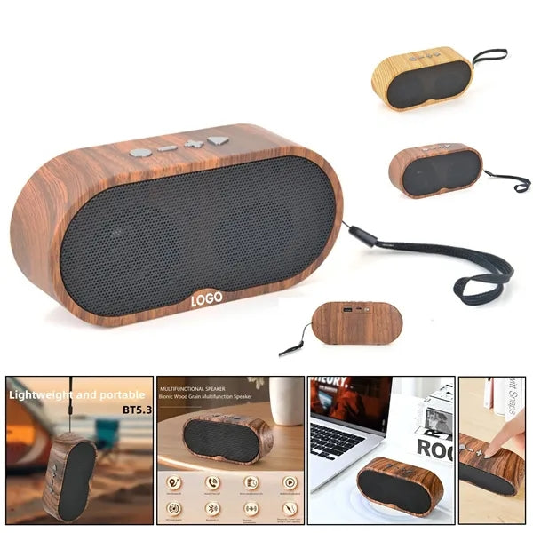 F3 Wood Grain Bluetooth Speaker