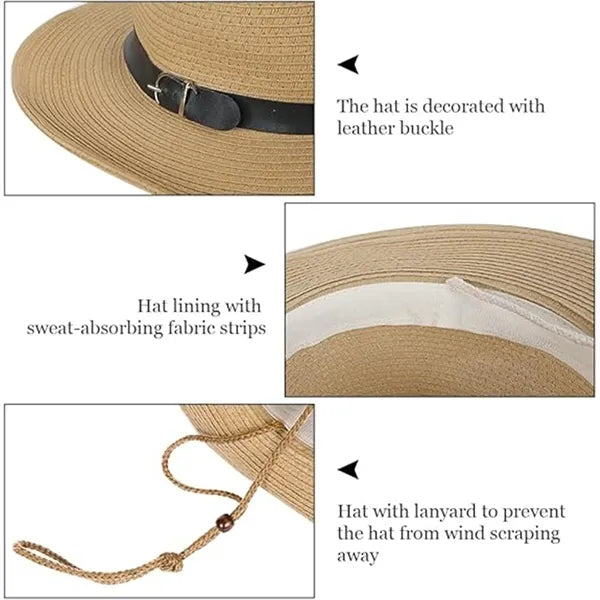 Men'S And Women'S Western Cowboy Straw Hat