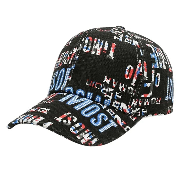 New Beach Men And Women Printed Letters Color Baseball Cap