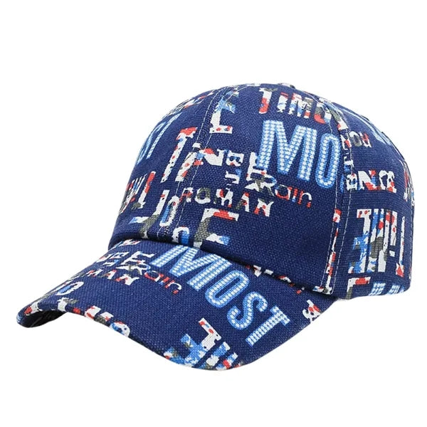 New Beach Men And Women Printed Letters Color Baseball Cap