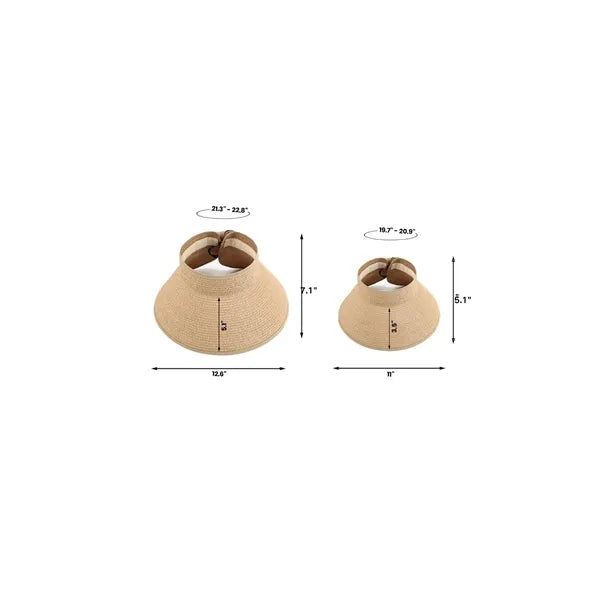 Topless Beach Sunshade Straw Hat For Women