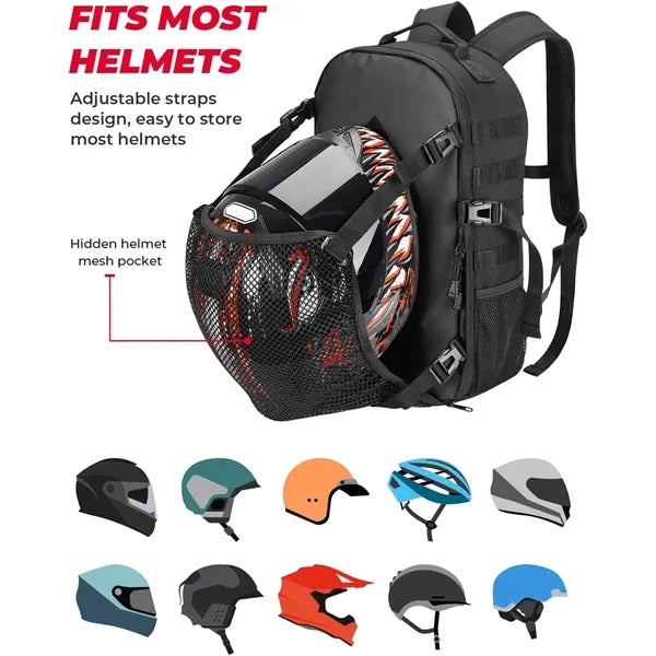 Helmet Backpack Detachable Mesh Outdoor Riding Motorcycle