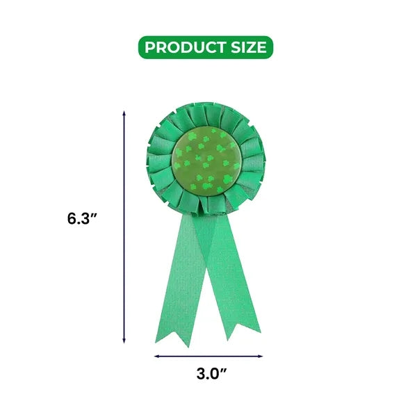 St. Patrick'S Clover Tinplate Party Badge
