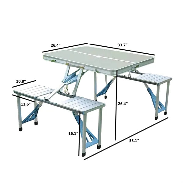 Aluminum Folding Table With Seats