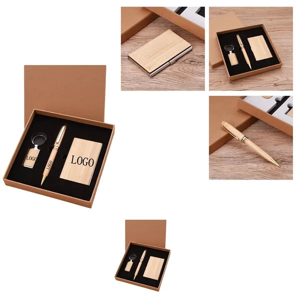 Bamboo Business Card Box Set