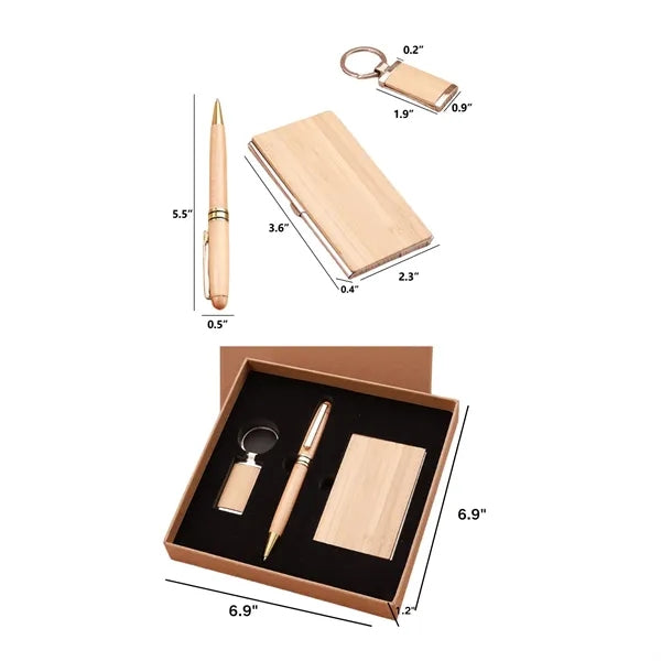 Bamboo Business Card Box Set