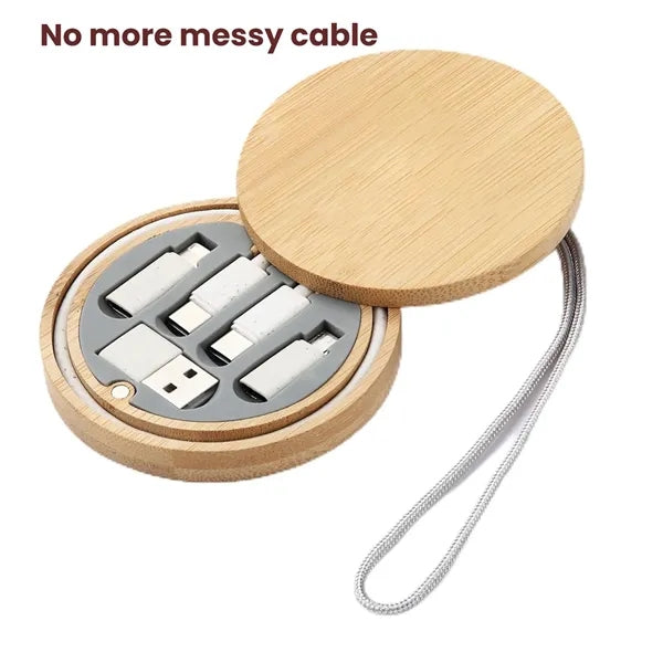 Bamboo Cable Storage Box