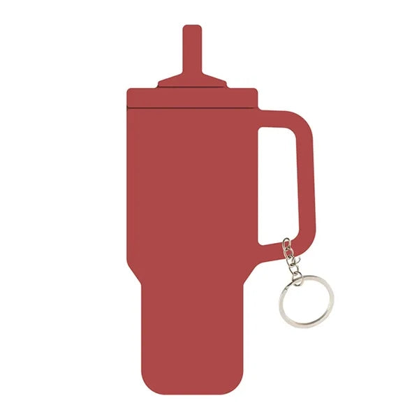 Tumbler Shaped Silicone Key Ring