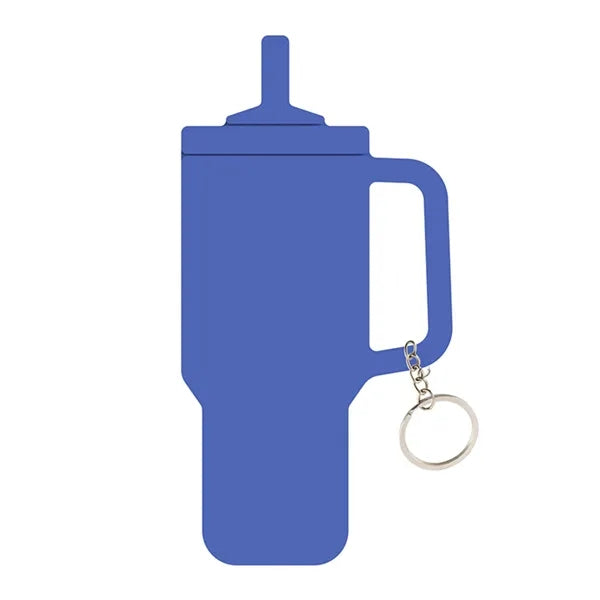 Tumbler Shaped Silicone Key Ring