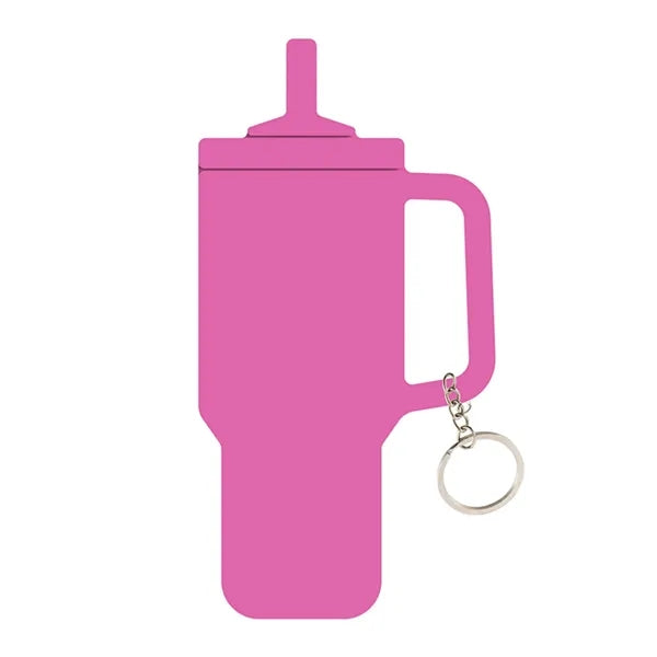 Tumbler Shaped Silicone Key Ring