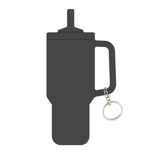 Tumbler Shaped Silicone Key Ring