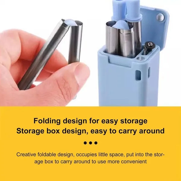 Travel Collapsible Straw With Case
