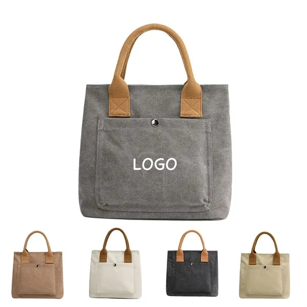 Canvas Mini Tote Bags With Zipper