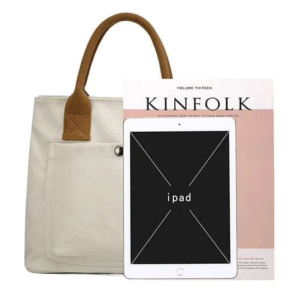 Canvas Mini Tote Bags With Zipper