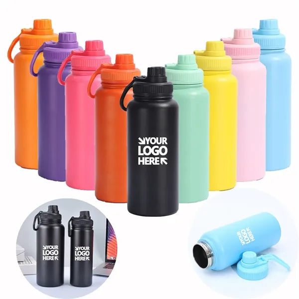 18oz Steel Water Bottle with Spout Lid