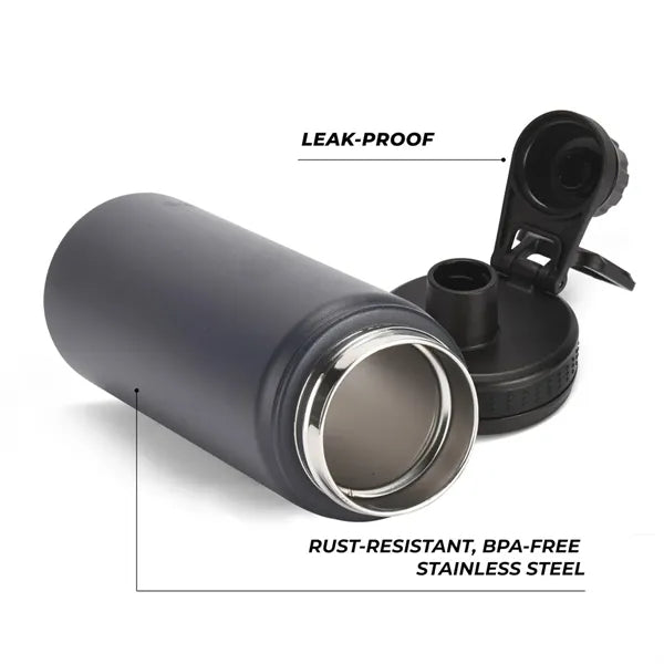 18oz Steel Water Bottle with Spout Lid