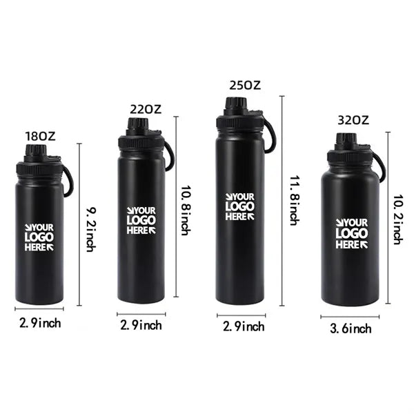 18oz Steel Water Bottle with Spout Lid