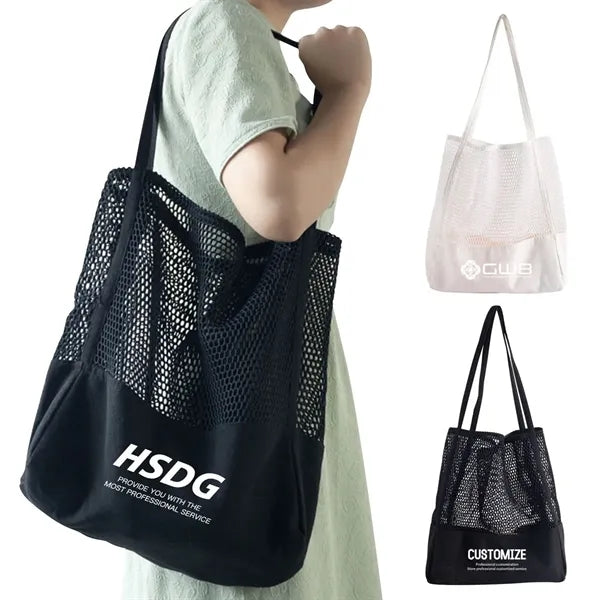 Mesh Shoulder Tote Bag