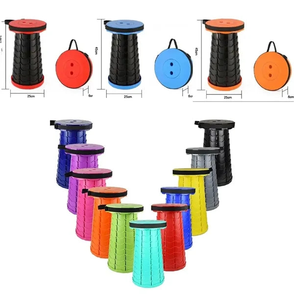 Collapsible Stool Folding Chair with Carrying Straps