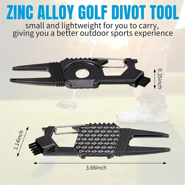 Metal Golf Divot with Brush and Ball Marker Customize