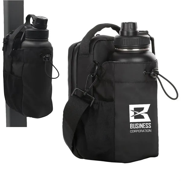 Gym Magnetic Water Bottle Bag with Shoulder Strap
