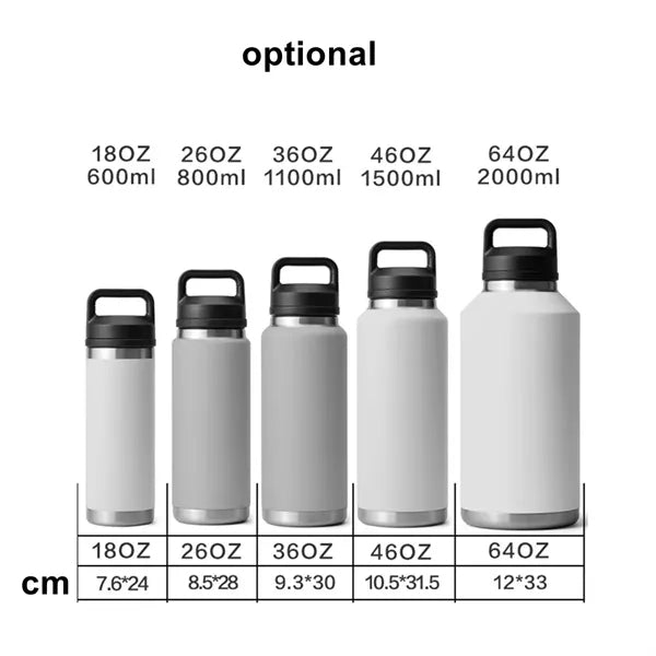 Water Bottle 26oz Vacuum Insulated Jug with Chug Cap