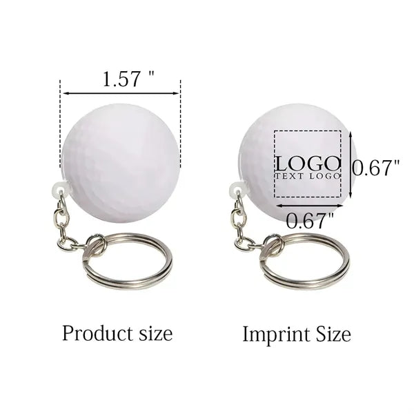 Golf Stress Ball Keychain