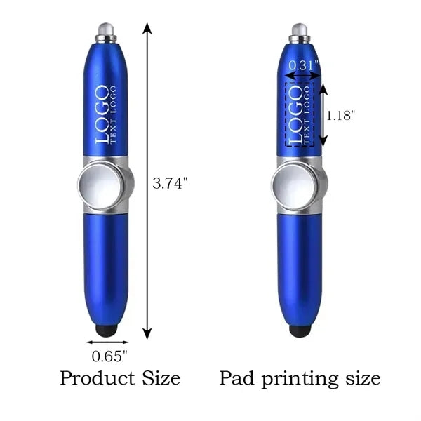 Promo Fidget Spinner Pen With Led Light