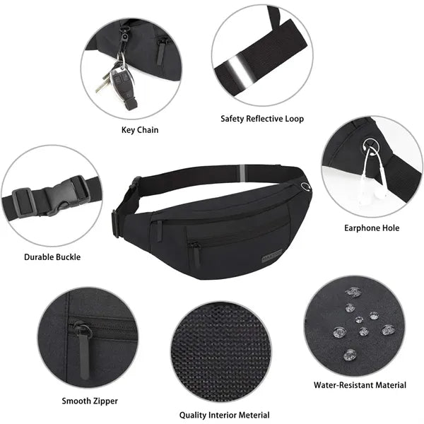 Crossbody Fanny Pack Pouch Waist Sling Bag Adjustable Straps