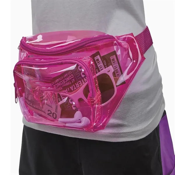 Clear PVC Fanny Pack Sling Waist Bag Clear Stadium Approved
