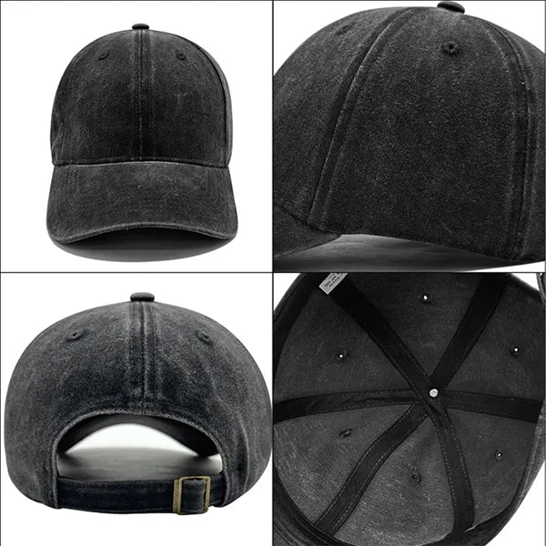 Vintage Washed Baseball Cap Custom Logo Adjustable Hat
