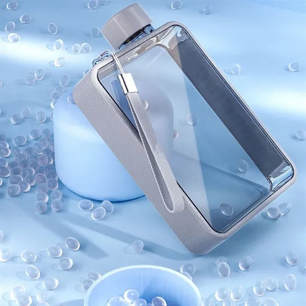 Portable Flat Square Plastic Water Bottle for Gym Sports