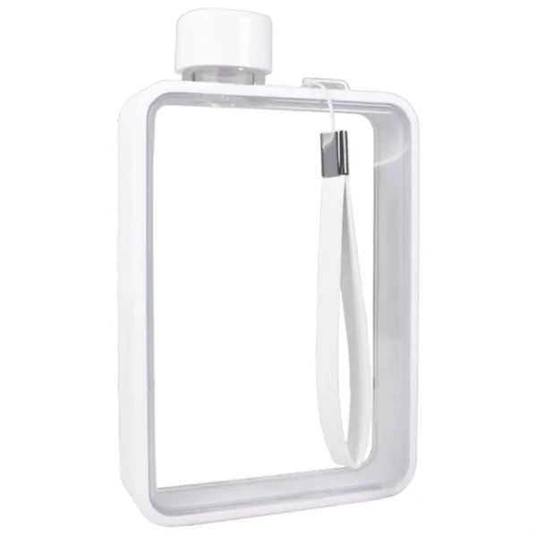 Portable Flat Square Plastic Water Bottle for Gym Sports