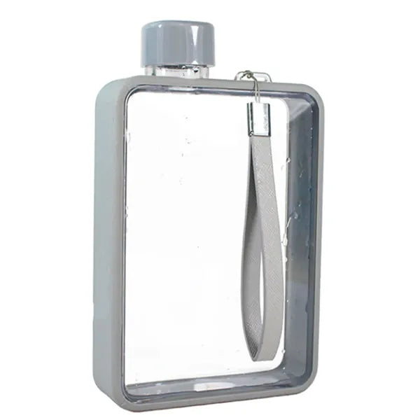 Portable Flat Square Plastic Water Bottle for Gym Sports