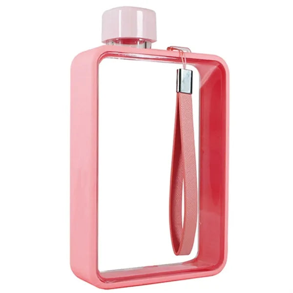 Portable Flat Square Plastic Water Bottle for Gym Sports