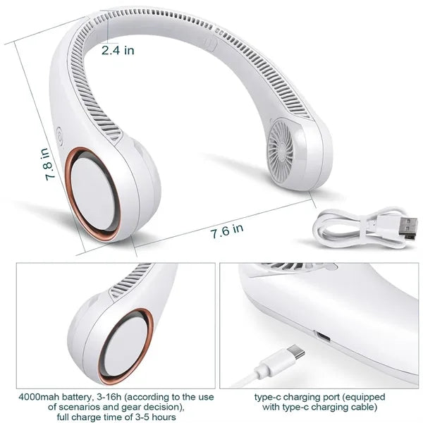 Protable Bladeless Ceiling Neck Fan