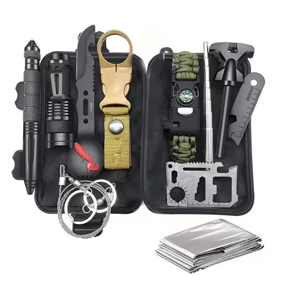 12 in1 Professional Emergency Survival Kit Equipment Gear