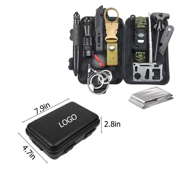12 in1 Professional Emergency Survival Kit Equipment Gear