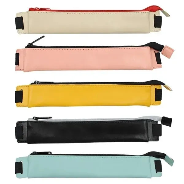 PU Leather Pen Pouch with Adjustable Elastic Band