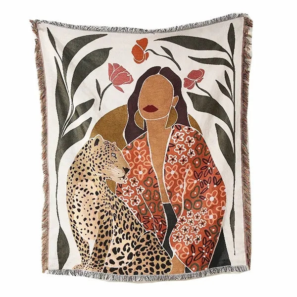 Woven Throw Blanket Tapestry