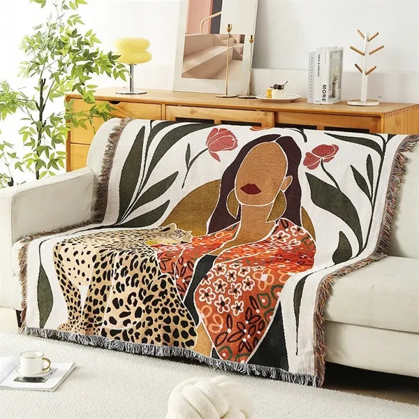 Woven Throw Blanket Tapestry
