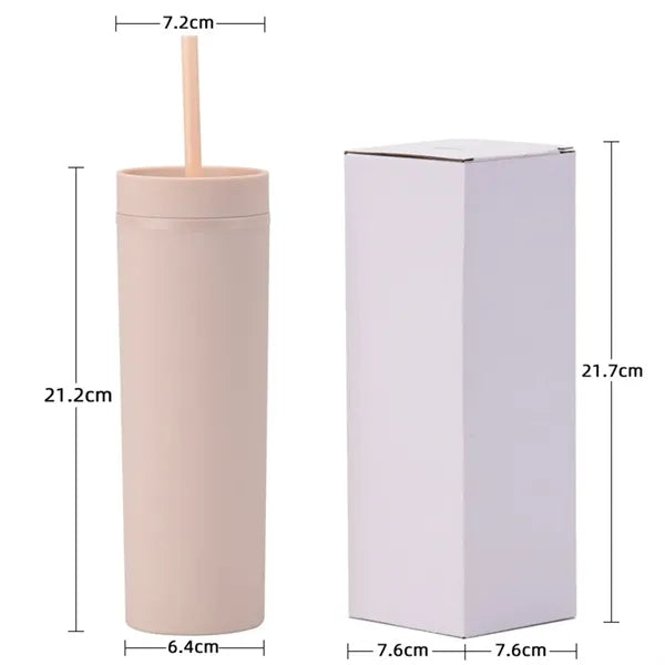 Matte 16oz Tumbler with Straw