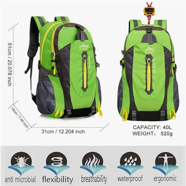 40L Hiking Backpack Lightweight Water-Resistant Outdoor Bag